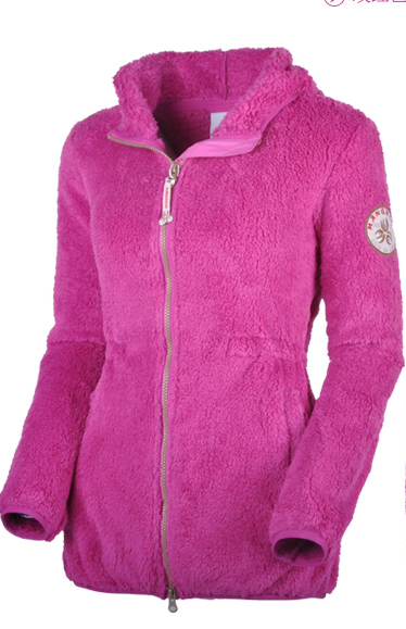 曼哥夫户外女士抓绒棉服 时尚休闲长毛茄克