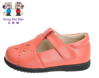 兄妹猫 女童单皮鞋秋季新款女宝宝韩版牛皮鞋