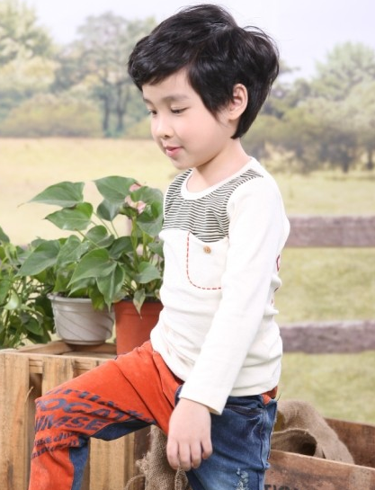 爱宝屋2013新款 儿童打底衫 弹力纯棉长袖t恤