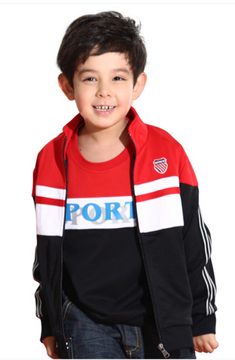 三点水童装 春秋装 男童针织尼龙便服外套