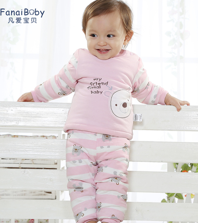 凡爱宝贝 婴儿内衣套装纯棉秋冬 0-5岁外出服