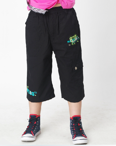 小虎尼可儿童装 夏装裤子款 中大男童纯棉纯色休