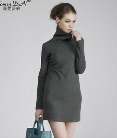 罗曼谛纳欧美女士加绒加厚保暖内衣长款高领包