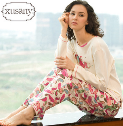 雪仙丽睡衣女人加厚纯棉长袖家居服雪仙丽可爱