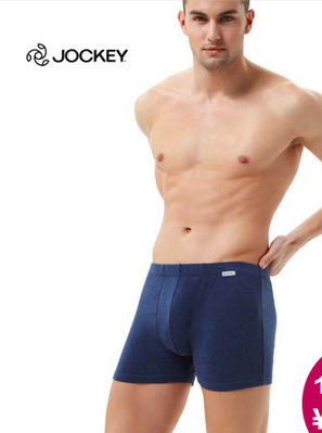 Jockey 男式精梳棉牛仔蓝平角裤