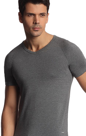 Jockey 莫代尔棉男士V领T恤