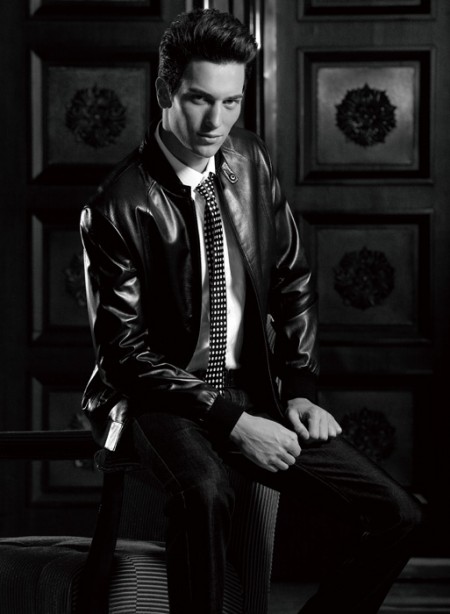 爱迪丹顿黑色短款男士皮衣新款上市