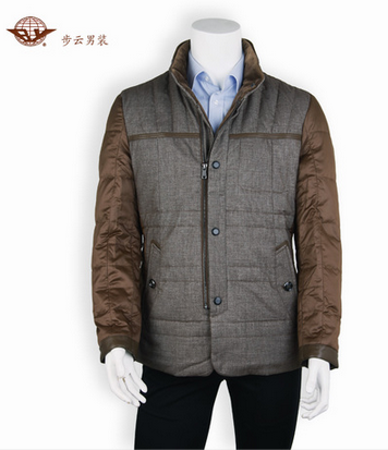 【步云男装】13年新款 立领 直筒 羽绒服棉衣