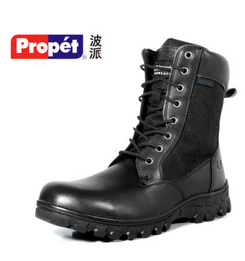 波派propet新品秋冬款男士头层真皮户外靴拼接系