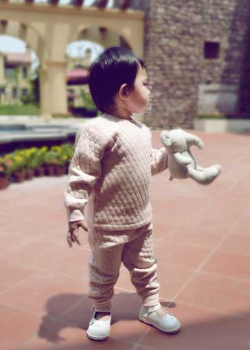 阿蕾丝裸粉色夹棉婴童保暖秋冬新款上市