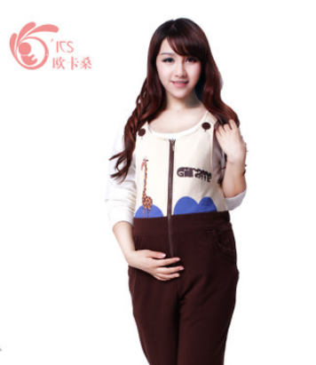 欧卡桑孕妇背带裤春秋款 孕妇装秋冬装时尚孕妇