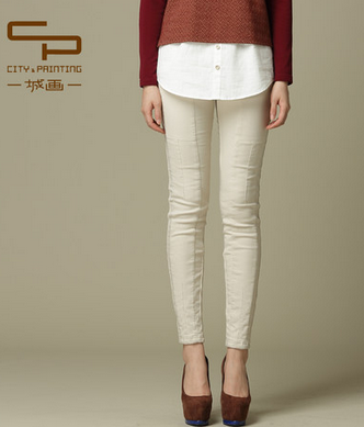 一城画一CP冬季新款中腰通勤显瘦提臀加厚小脚休