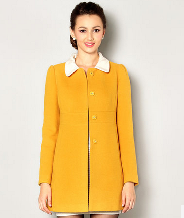 水云间2013冬装新款女装英伦风羊毛呢外套羊毛呢大衣