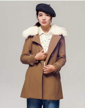 思迹秋季新毛呢外套小香风冬装羊毛呢外套女中长款