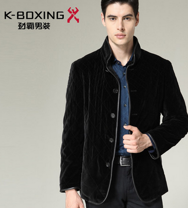 劲霸毛皮服 男士合身版中长版商务休闲外套