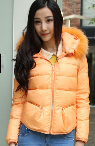 青花语韩国新潮流修身型秋冬款短款轻薄羽绒服