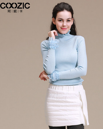 珂妮卡 2013冬新款高领修身打底衫 针织衫 毛衣