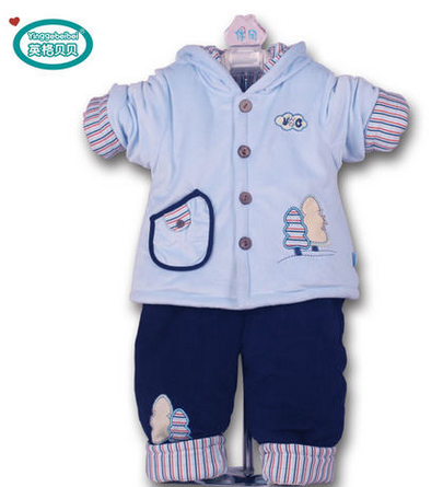 英格贝贝婴儿棉袄背带裤宝宝棉衣棉裤加厚外出