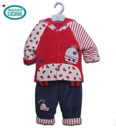 英格贝贝宝宝棉袄棉服秋冬装婴儿棉衣外出服纯