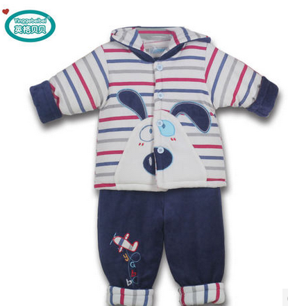 英格贝贝冬季婴儿加厚棉衣棉裤宝宝保暖棉袄套