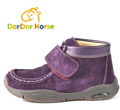 多多马 男女童鞋冬款 儿童雪地靴 真皮休闲鞋
