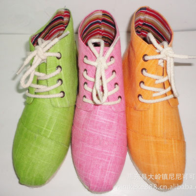 尼尼可可纯色中帮帆布休闲鞋
