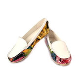 瑞俪款欧美潮印花牛皮休闲舒适女鞋平跟单鞋