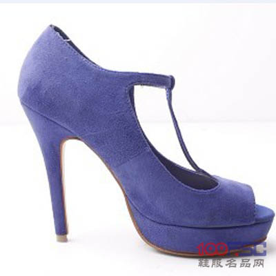 雅唯妮鱼嘴搭扣高跟凉鞋