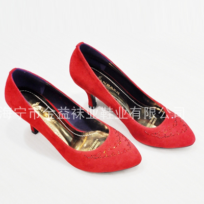 兰莎尔高跟尖头单鞋