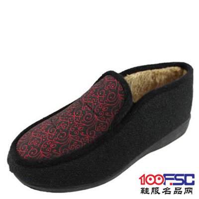 光华宝石妈妈冬季保暖加毛布鞋