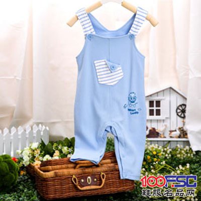 小狮贝恩纯棉连体婴童外出服