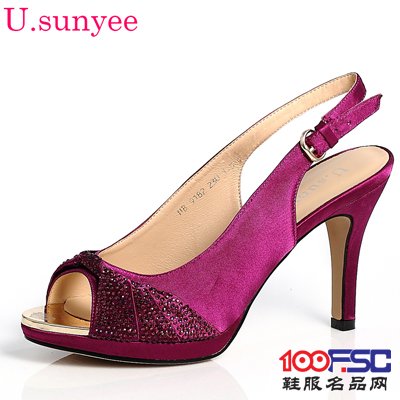 优尚伊专柜正品系扣鱼嘴女凉鞋