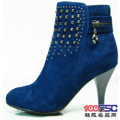 金姬美宝石蓝女短靴