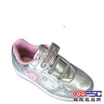 蓝猫淘气童鞋银色板鞋