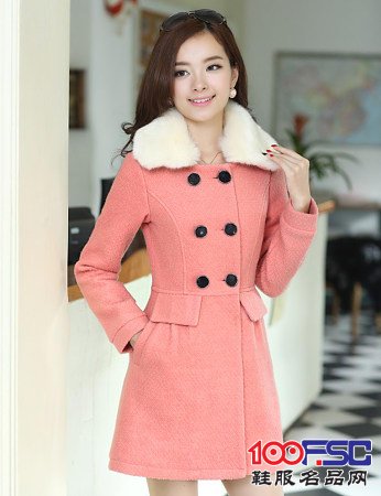 声雨竹正品2013新款秋装女装秋熠OL修身毛呢外套