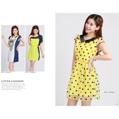 储恋2014夏装新款无袖连衣裙