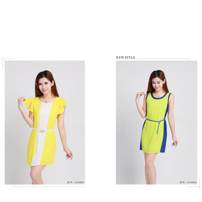 储恋2014夏装新款直筒连衣裙