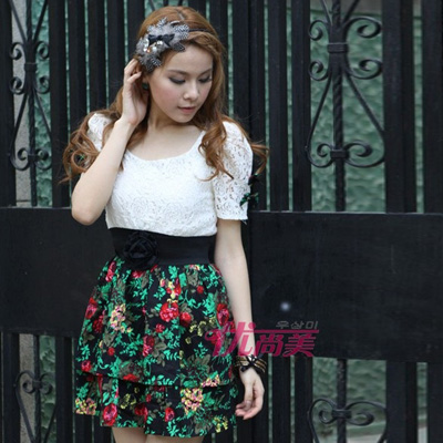 欧洲优尚美新款女装韩版飘逸雪纺衫连衣裙