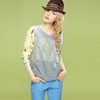 衣伴沁香2014春夏装长袖T恤