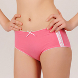 可娃衣少女内衣小平角中高腰纯棉学生内裤三色可选