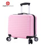 花花王子高档时尚17寸横纹万向轮电脑箱密码箱旅行箱拉杆箱
