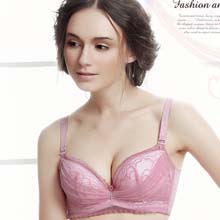 魅力小雪2014年新款聚拢三排扣蕾丝文胸