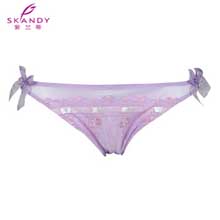 紫兰蒂 中低腰可爱蝴蝶结装饰三角裤
