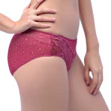 尼特名刺绣内裤包臀舒适三角裤