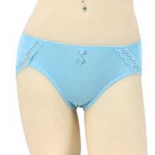贝蕾莎纯棉竹纤维内裤女莫代尔 中腰蕾丝无痕女士内裤