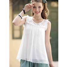 俏安妮 女士透蕾丝宽松吊带背心 性感打底衫