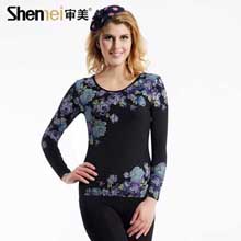 审美女士保暖内衣套装薄款莫代尔秋衣秋裤修身美体打底内衣棉