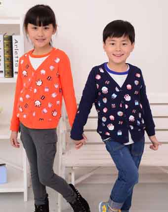 外贸童装1002款童外套 2014秋款韩版儿童开衫纯棉羊毛童开衫外套