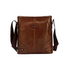 康罗兰欧美高端棕色男士牛皮手提商务包