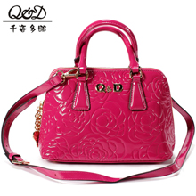 千姿多娜新款欧美品牌潮真皮女包女士牛皮包包单肩手提包